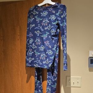 Boy's Blue Dinosaur Print Pajama Set